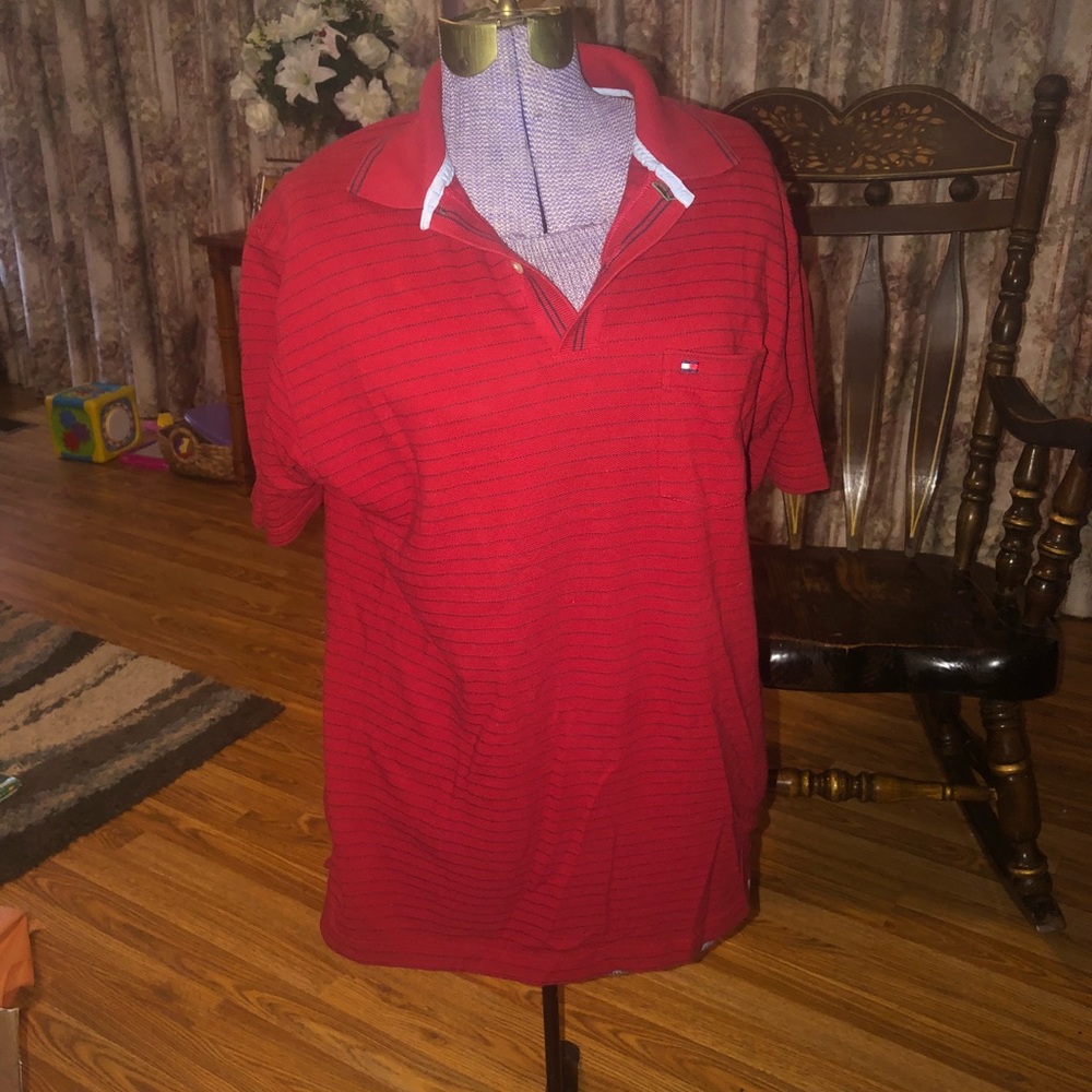 men’s red tommy hilfiger